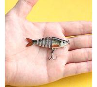TEMU 1pc Mini Esca da Pesca a Multiarticolata per Lancio a in Superficie, Adatta sia per la che in Acqua , con di Trota e Altre Specie