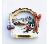 TEMU 1pz. Calamite Jungfrau per Stazione Sciistica Svizzera - Decorazione Commemorativa da Viaggio e Artigianato per Frigorifero e Idee Regalo Accessori da Cucina