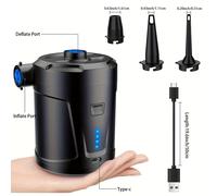 TEMU 1pz Gonfiatore Elettrico Portatile Senza per Campeggio 5200mA - Gonfiatore e Sgonfiatore per Materassi ad Aria, ad Aria, Barca, Anello da , Piscina ecc. - Dimensioni , , Ricaricabile da