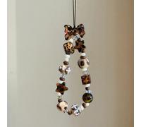 TEMU 1pz Instagram Stampa Leopardata Stella Cinturino per Telefono DIY Catena da Polso Pendente per Fotocamera CCD Charm per Borsa