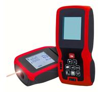 TEMU 1pz Misuratore di Distanza Laser ad Precisione 40m/131ft con Display LCD Retroilluminato, Modalità di Misurazione ft/in/m, Laser e Portatile per Topografia, Fai da Te