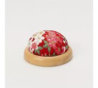 TEMU 1pz Porta Aghi da Cucito Fai-da-te con Design - Cuscino per Spille in Tessuto con Base in Legno, Organizzatore di Aghi per Progetti di Cucito a , Accessori per Forniture da Cucito