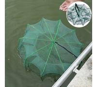 TEMU 1pz Rete da Pesca a 8 , Rete da Pesca Pieghevole, Tessuto di Rete in Nylon Multifilo per Lancio Manuale, Sacca per Pesci, Rete Quadrata per Gamberetti, Rete da Pesca