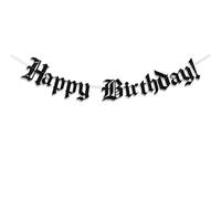 TEMU 1pz Striscione "" - Per Feste Gotiche e Funerali, Accessori per Party con Glitter