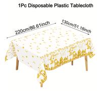 TEMU 1pz Tovaglia - & con Design Castello , Luna e a Stella, Copertura in Plastica Monouso per Ramadan, Eid Al-Fitr, Celebrazioni Islamiche