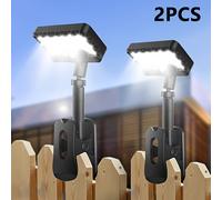 TEMU 2-Pack ANKRIYUL IP65 Luce Solare Esterna, Clip-On Resistente con di e Faretto Super , per Campeggio, Giardino, Recinzione, Illuminazione di Emergenza /Esterna