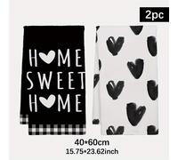 TEMU 2 Pezze da Cucina in Microfibra con Motivo a e , Asciugapiatti Assorbenti, Strofinacci Morbidi per Cucina e Sala da , Decorazione e Regalo per le Feste - Lavabili in Lavatrice