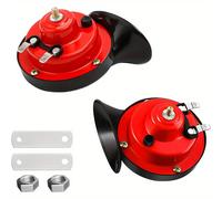 TEMU 2 pezzi 130DB Fischietto Super Potenti, Kit di Ricambio ad Aria 12V, a Disco Elettrico per Auto, Accessori Auto Universali per Auto, Moto, Camion, Bici, Barca ()