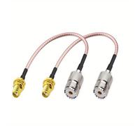 TEMU 2 Pezzi Cavo Antenna Portatile per Baofeng Quasheng - Adattatore per Antenne UHF Base e Mobili - Connettori SMA a UHF SO-239 15cm 6 Pollici