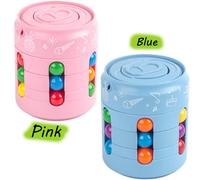 TEMU 2 Pezzi Cubi Spaziali Ottaedrici , Cubi Rotanti con Linguetta, Verde, Blu, , Rosa - Giocattolo Educativo per Bambini per il , Puzzle , per , Cubi