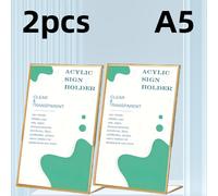 TEMU 2 pezzi Espositore Acrilico con Bordo a Forma di L, A5 Cornice Acrilica , per Matrimoni, Ristoranti, Hotel, Volantini, Menù, , Brochure in Plastica a , Espositori