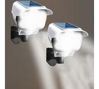TEMU 2 pezzi fari solari intelligenti con per esterni e 77 LED, ideali per telecamere di in case, giardini, e vicoli - facile installazione, illuminazione e domestica per telecamere a energia solare