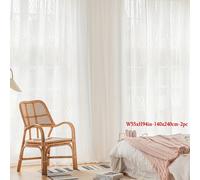 TEMU 2 Pezzi Tende Trasparenti Bianche Rinforzate con Nappe Jacquard, Oscurante Stile Vintage Francese per Soggiorno, Camera da Letto o Cucina, Decorazione Casa, Gancio Multifunzione