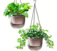 TEMU 2 pezzi vaso da fiori sospeso per piante, e auto-assorbente, vaso di plastica idroponico per edera verde o bonsai