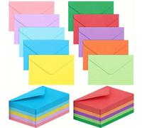 TEMU 20/40/60 pezzi Buste casuali multicolore per carte regalo, mini buste autoadesive adatte per biglietti da , carte bancarie, biglietti d'