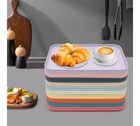 TEMU 20 Confezioni Vassoi per in PP, Vassoi Colorati per , Ciotole Rettangolari per Servire, Vassoi per in , Scuola, Feste, Cucina, Caffè, BBQ, 10 Colori (12 x 9 Pollici)