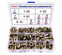 TEMU 230 Pezzi Kit Di Strumenti Per Inserti Filettati In Legno, Connettore Per Fissaggio Di Bulloni E Dadi Per Mobili, Driver A Presa Esagonale Per Assortimento Di Mobili In Legno