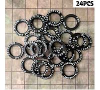 TEMU 24 Anelli di Condizione D&D | & | Stato/Effetti | Compatibili con D&D 5E, Pathfinder, Giochi di Ruolo da Tavolo | Ideali per Giochi di Ruolo e Regalo DND