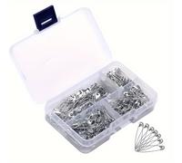 TEMU 250pz Spille di per la Casa, 4 Diverse Misure di Spille di Argentate Durevoli in Bulk, Antiruggine, Spille di con Bordi Affilati per Abiti e Cucito