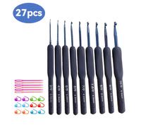 TEMU 27 Pezzi Set di Uncinetti per Uncinetto, 2-6mm Uncinetti Ergonomici, Strumenti per Maglia per Principianti/Appassionati, Colori Accessori Casuali