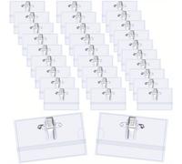 TEMU 2D 24 Pezzi Portanome in PVC con Spille e Ganci - Riutilizzabili, Targhette Identificative Scrivibili per Scuole, Aziende e Conferenze, Portabadge Scolastici | Portanome Trasparenti |