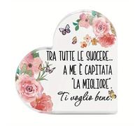TEMU [2D Flat] Putuo Decor 1pz Segnale Acrilico a Forma di Cuore Decorazione Tavolo, Tra Tutte le Suocere... Ho Avuto "La ". Ti Amo, Decorazione da Tavolo per Casa, , Soggiorno, Regalo