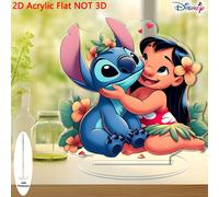 TEMU 2D Piatto, Placca Decorativa in Acrilico Tematica Disney Lilo e Stitch e Ornamenti, Decorazione Festa Natalizia, Decorazione Casa, Decorazione Desktop, Decorazione Finestra, Regalo .