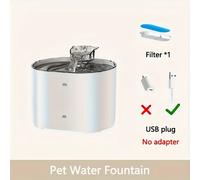 TEMU 2L/67oz Dispenser Intelligente per Animali Domestici, Dispenser Smart per e Cani, Livello , Pompa a Rumore, Alimentazione USB, Fai Amare l'Acqua ai Tuoi Animali