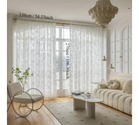 TEMU 2pz Tende Eleganti Jacquard e Trasparenti per Soggiorno, Balcone, Sala da , Camera da Letto - Poliestere Lavabile in Lavatrice, Filtraggio , Design con per , Stile , Tende per Soggiorno