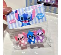 TEMU 3/6 Gomme Disney Stitch - Cancelleria Durevole e Qualità con Design , Colori Vivaci e Personaggi Divertenti per Ufficio, Scuola, Regali per Feste, Materiale Scolastico