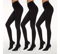 TEMU 3 di Collant, Leggings Elasticizzati Opaques a Vita , Calze e Collant da Donna