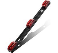 TEMU 3 Luci a LED in Acciaio Inossidabile con Cornice Ferro, Barra Luminosa Base Adatta per Veicoli 12V