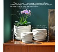 TEMU 3 pezzi di vasi in ceramica grandi, e piccoli con di drenaggio per ventilazione, ideali per soggiorno, balcone o scrivania, contenitori per , orchidee e piante grasse, illuminano il verde