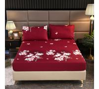 TEMU 3 Pezzi Set Lenzuola con Stampa Fiori di - un Lenzuolo e Due Federe, Senza Imbottitura. Con Stampe di Animali e . e Confortevole. per Camere da Letto