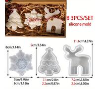 TEMU 3 pezzi/set Stampo in Silicone per Candele Profumate a Forma di Pan di Zenzero, e di - Decorazioni Invernali fai da te con Resina o Gesso Regali Natalizi