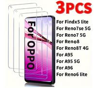 TEMU 3 pezzi Vetro Temperato per OPPO Find X5 Lite Reno7Se 5G Reno7 5G RENO 8 Reno8T 4G A95 A95 5G A96 Reno6 Lite Pellicola