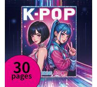 TEMU 30 Fogli di Carta da in Stile , Progettati per Ragazze e Donne, con Colori Blu e Fucsia. per la Scuola e i Viaggi, Ideali anche come Regalo di Compleanno o Natale per Adolescenti e Fan di K-Drama