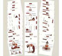 TEMU 32 carte guida per yoga, di carte per la di base delle posture yoga , tutorial per lo stretching