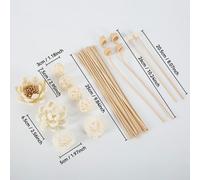 TEMU 32 pezzi accessori decorativi per tavolo in vimini multi-stile senza fuoco