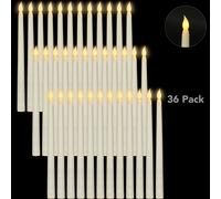 TEMU 36 Pezzi Candele LED Senza Fiamma a 11" con , Candele a Batteria in Plastica con Fuoco Caldo, Candele per Finestre per Decorazioni di Capodanno, San Valentino, Natale, Halloween, Casa, Matrimoni