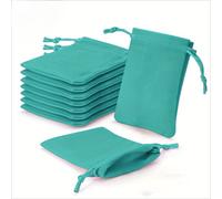 TEMU 36 Sacchetti Regalo in Velluto - Bustine con Cordino Turchese per Matrimoni, Feste, San Valentino e Anniversari, Elegante Confezione e Conservazione, Natale, Halloween