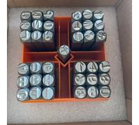 TEMU 37 Pezzi Set di Timbri e Lettere 1/4" (6mm) (A-Z & 0-8+)(6 come 9), per Stampa su Metallo, Legno e Plastica. Acciaio ad Durezza Professionale. Regalo