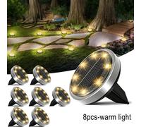 TEMU 4/8 Pezzi Luci Solari da Terra, Luminosità e Ottimizzate, Adatte per Illuminazione di , e Bordo Piscina. Grado di Protezione IP44, Estetiche e Pratiche, Emettono Luce