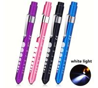 TEMU 4 Penne LED da infermiera con rosa, viola, , blu, riutilizzabili, torcia portatile per misurare la grandezza della pupilla per l'uso con clip da , per le infermiere