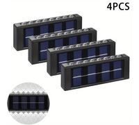 TEMU 4 pezzi di luci solari da giardino per esterni con 16 LED per decorare cortili e muri, IP44, facile installazione, plastica resistente, illuminazione per sentieri esterni per giardino