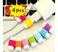 TEMU 4 Pezzi Proteggi Cavo USB per iPhone - Polipropilene Resistente, Adattamento , Agente -, Organizzatore e Protettore per Cavi, Copricavi per Apple, Protettore Cavo Telefono