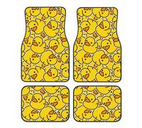 TEMU 4 pz, tappetini per auto con motivo di anatra gialla, tappetini per auto universali antiscivolo adatti a tutte , adatti per auto, SUV, regalo di Natale per e donne