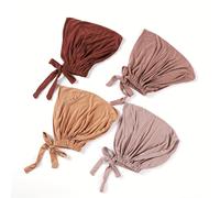 TEMU 4 Set di Cuffie Hijab Modal e Foulard Interni, Sciarpe Musulmane per Stacking, per le Feste del Ramadan