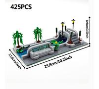 TEMU 425 pezzi Set di giocattoli per la costruzione di architetture, paesaggi , , piante , blocchi da costruzione facili da assemblare per decorazioni domestiche