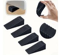 TEMU 4pci Cuneo Antiscivolo per Porte con Presa Dentata - Stabilizzatore in Gomma Resistente Antiurto, Nessuna Installazione Necessaria, per Casa, Ufficio, Uso - Cuneo Multiuso per del (4pci)